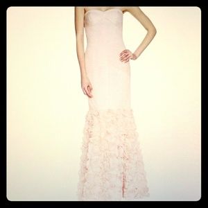 NWT! Strapless Rosette Mermaid Formal Gown Dress